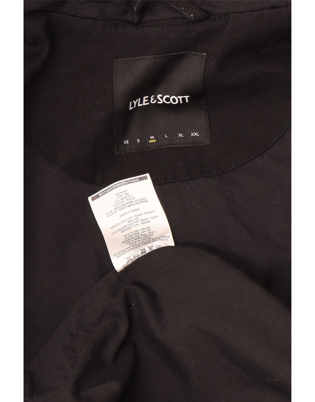Muška bomber jakna s kapuljačom Lyle & Scott UK 38 srednje crni pamuk