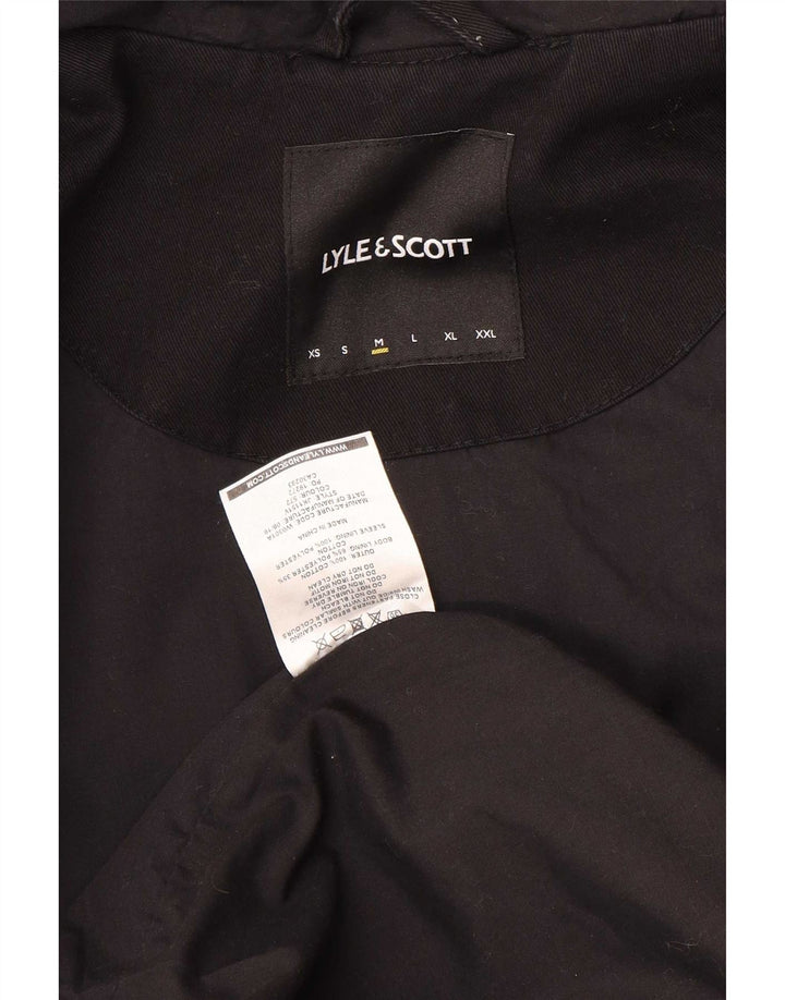 Muška bomber jakna s kapuljačom Lyle & Scott UK 38 srednje crni pamuk