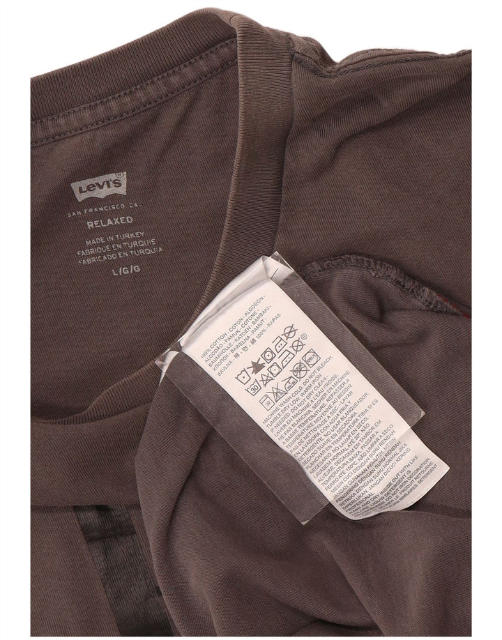 Levi's muška opuštena majica kratkih rukava s grafičkim motivima, veliki sivi pamuk