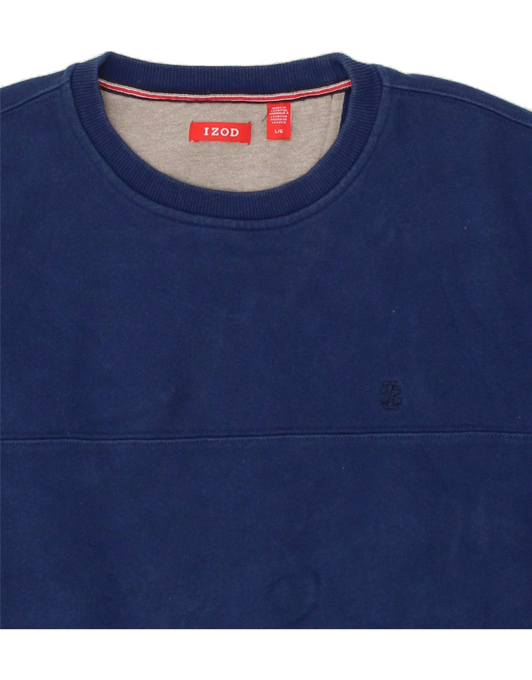 IZOD Mens Sweatshirt Jumper Large Navy Blue Cotton Vintage Izod and Second-Hand Izod from Messina Hembry 