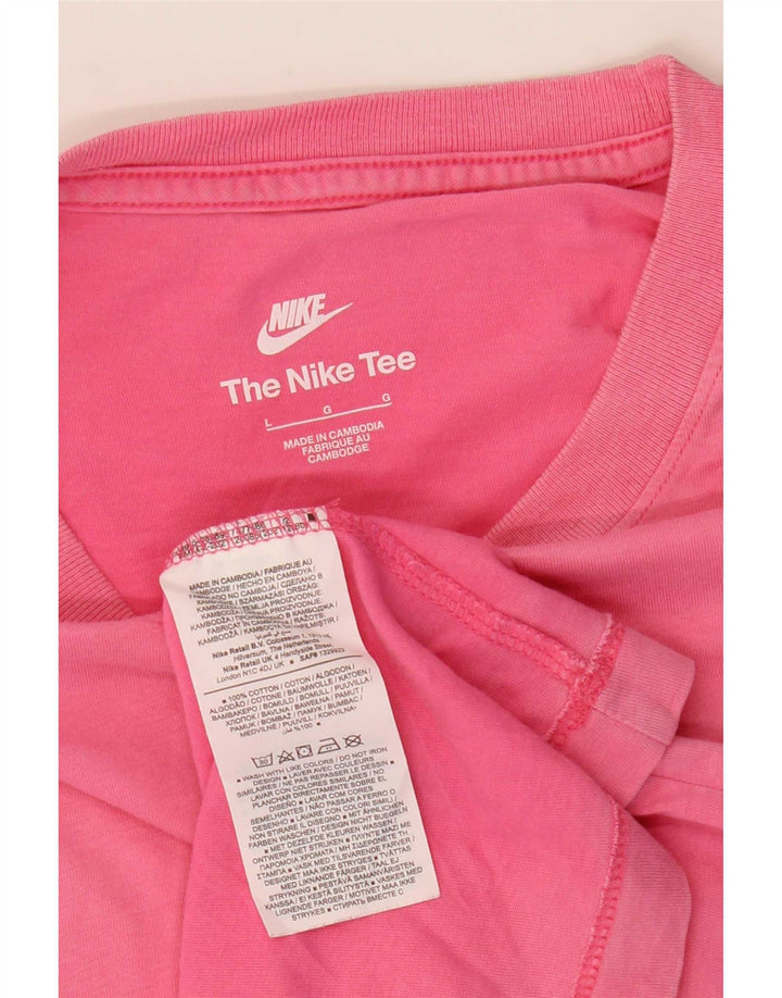 Nike Muška majica kratkih rukava Velika ružičasta pamučna majica