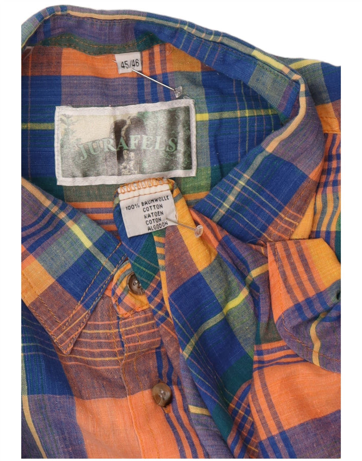 Vintage muška košulja standardnog kroja, veličina 45/46 2XL, šareni karirani pamuk