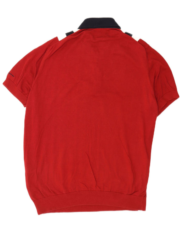 Ben Sherman muški pulover kratkih rukava s polo izrezom XL crvene boje