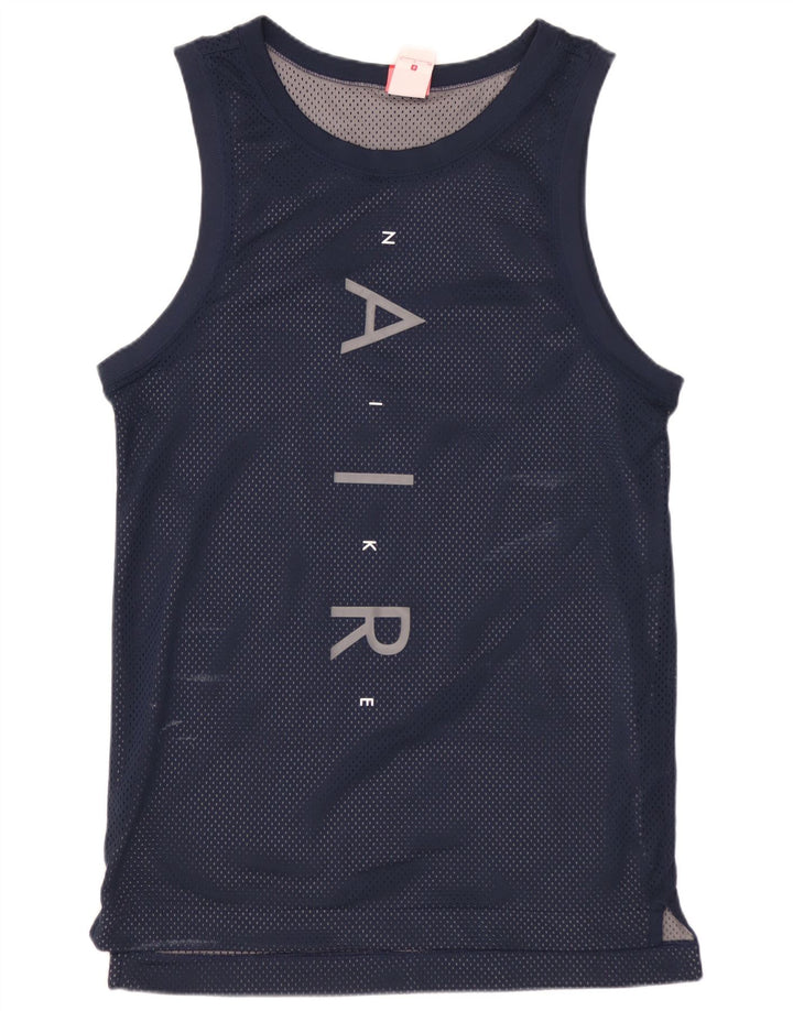 NIKE muški gornji dio prsluka s grafičkim motivima, mali tamnoplavi poliester