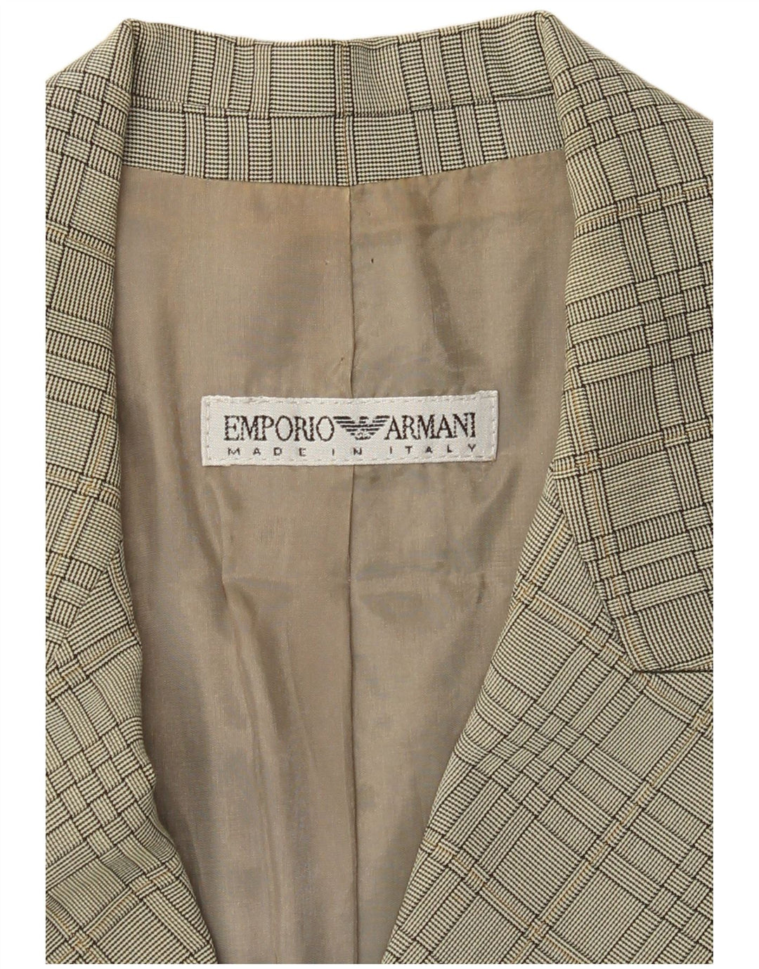 Emporio Armani ženski sako sa 3 gumba UK 12 srednje zelene karirane