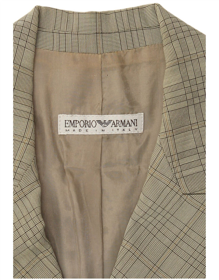 Emporio Armani ženski sako sa 3 gumba UK 12 srednje zelene karirane