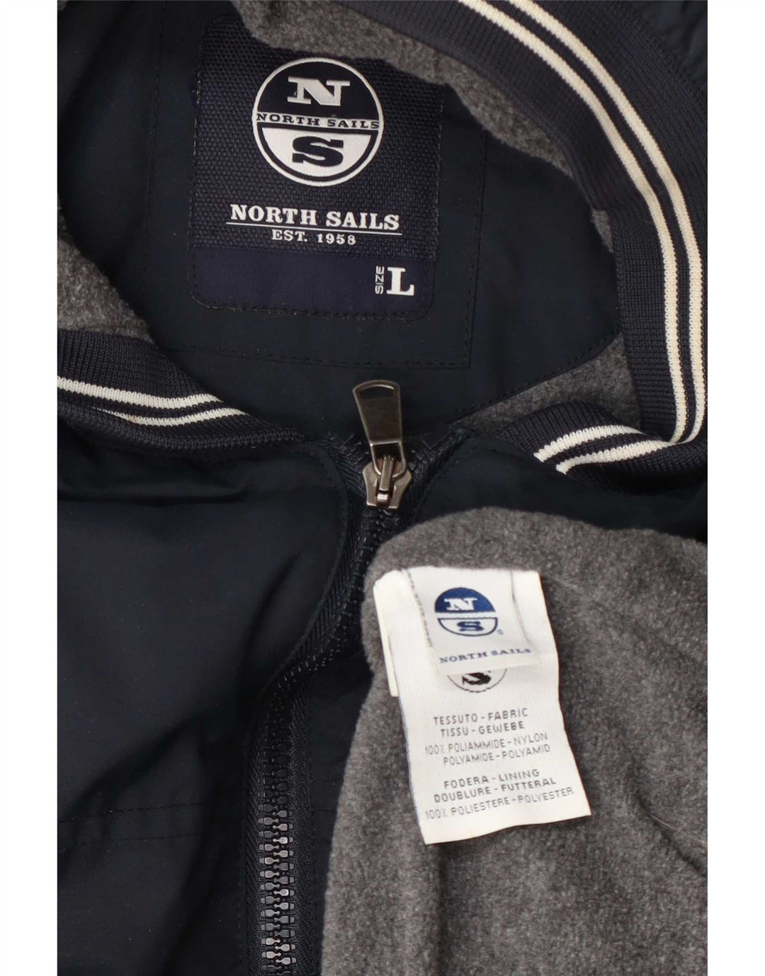 North Sails Muška bomber jakna s kapuljačom UK 40 Large tamnoplavi poliamid