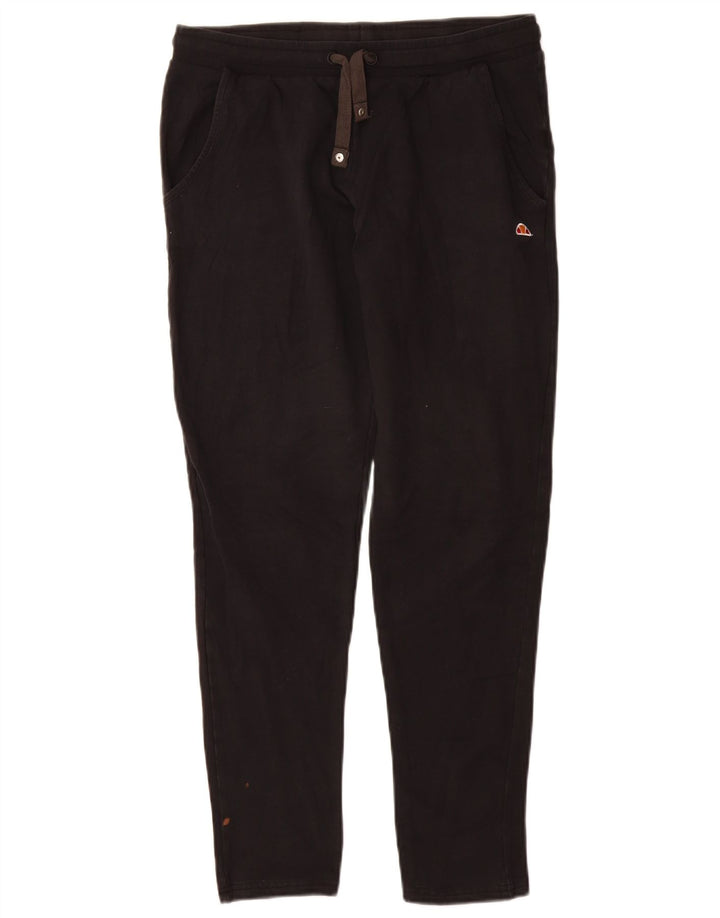 ELLESSE Ženske trenirke Hlače UK 14 Velike crne pamučne hlače