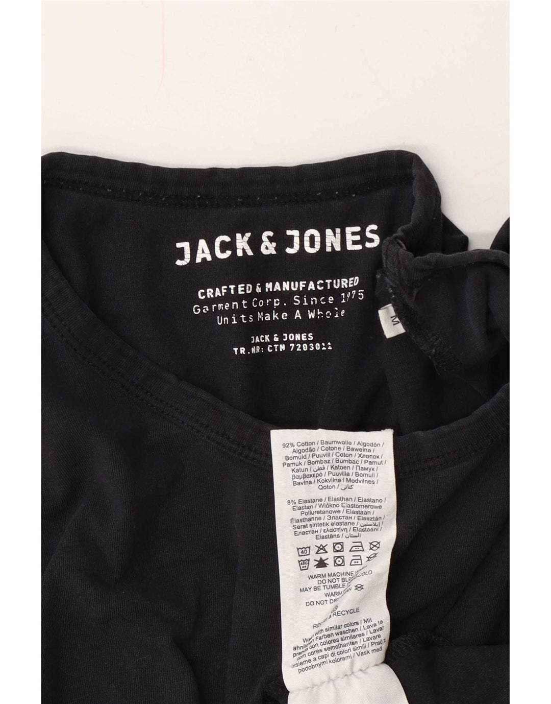 Jack & Jones muška majica kratkih rukava srednje tamnoplavi pamuk