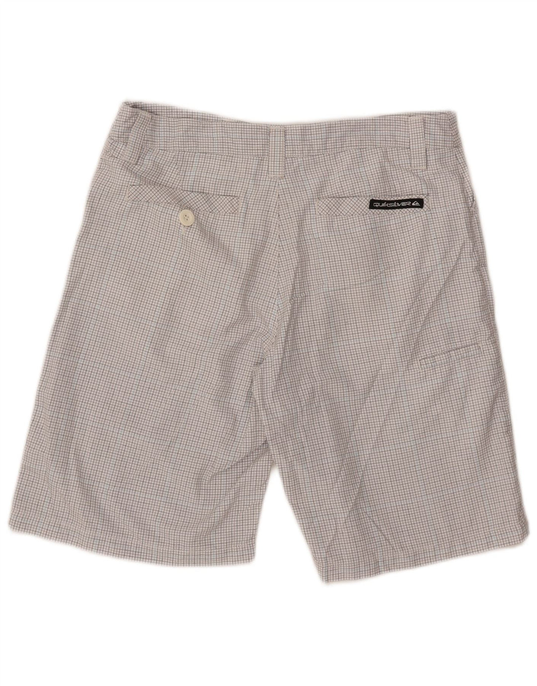 Quiksilver muške kargo kratke hlače W32 veliki bijeli karirani poliester