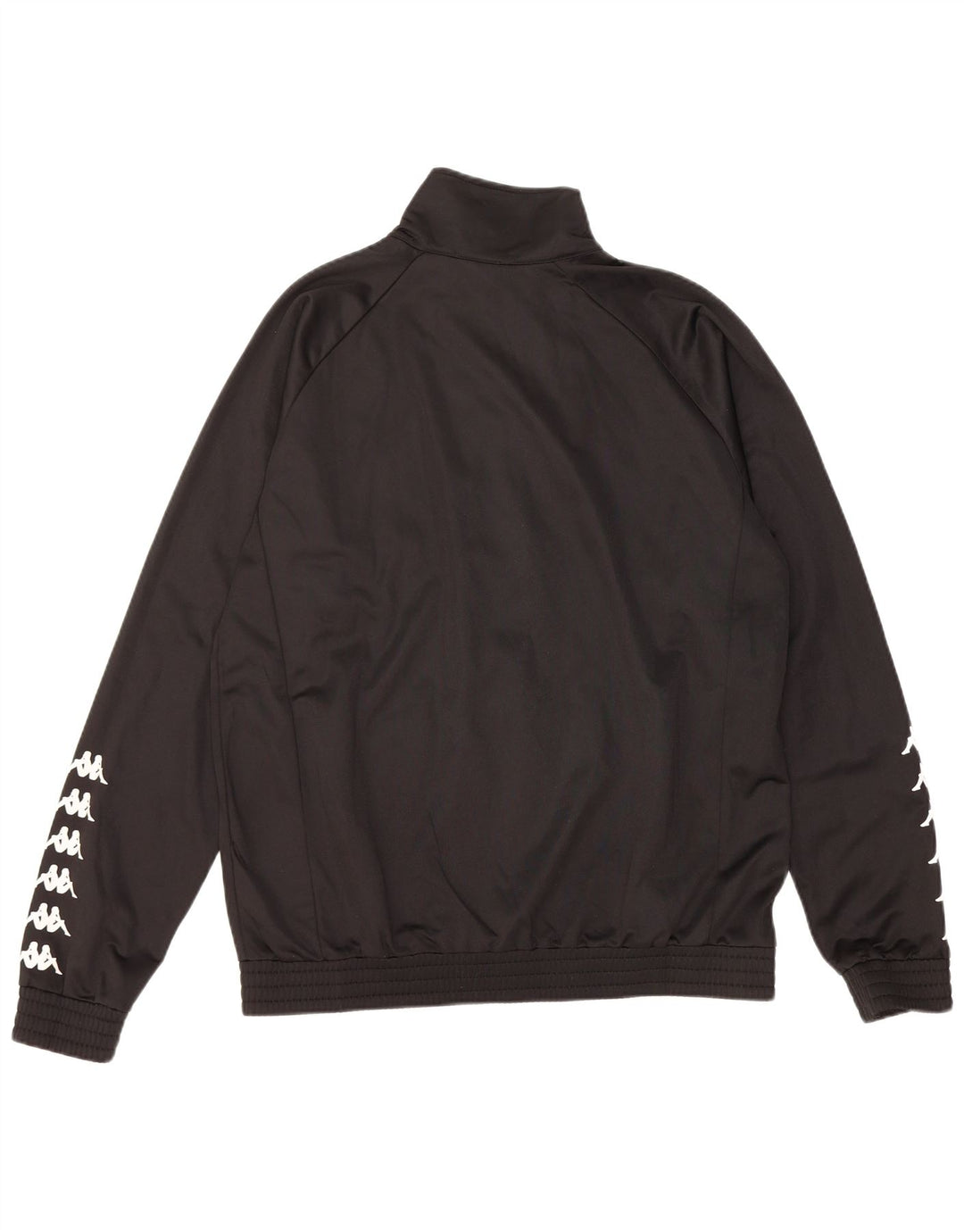 Kappa muška trenirka s grafičkim motivima, velika jakna od crnog poliestera