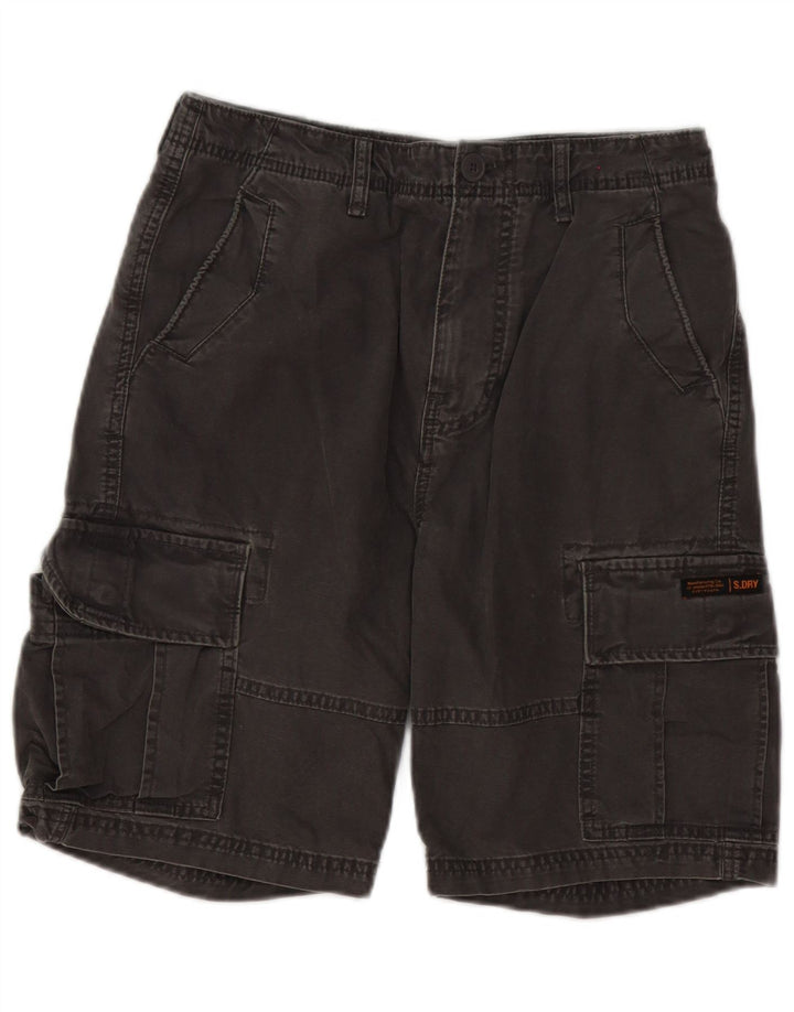 Superdry muške kargo kratke hlače W30 srednje sivi pamuk