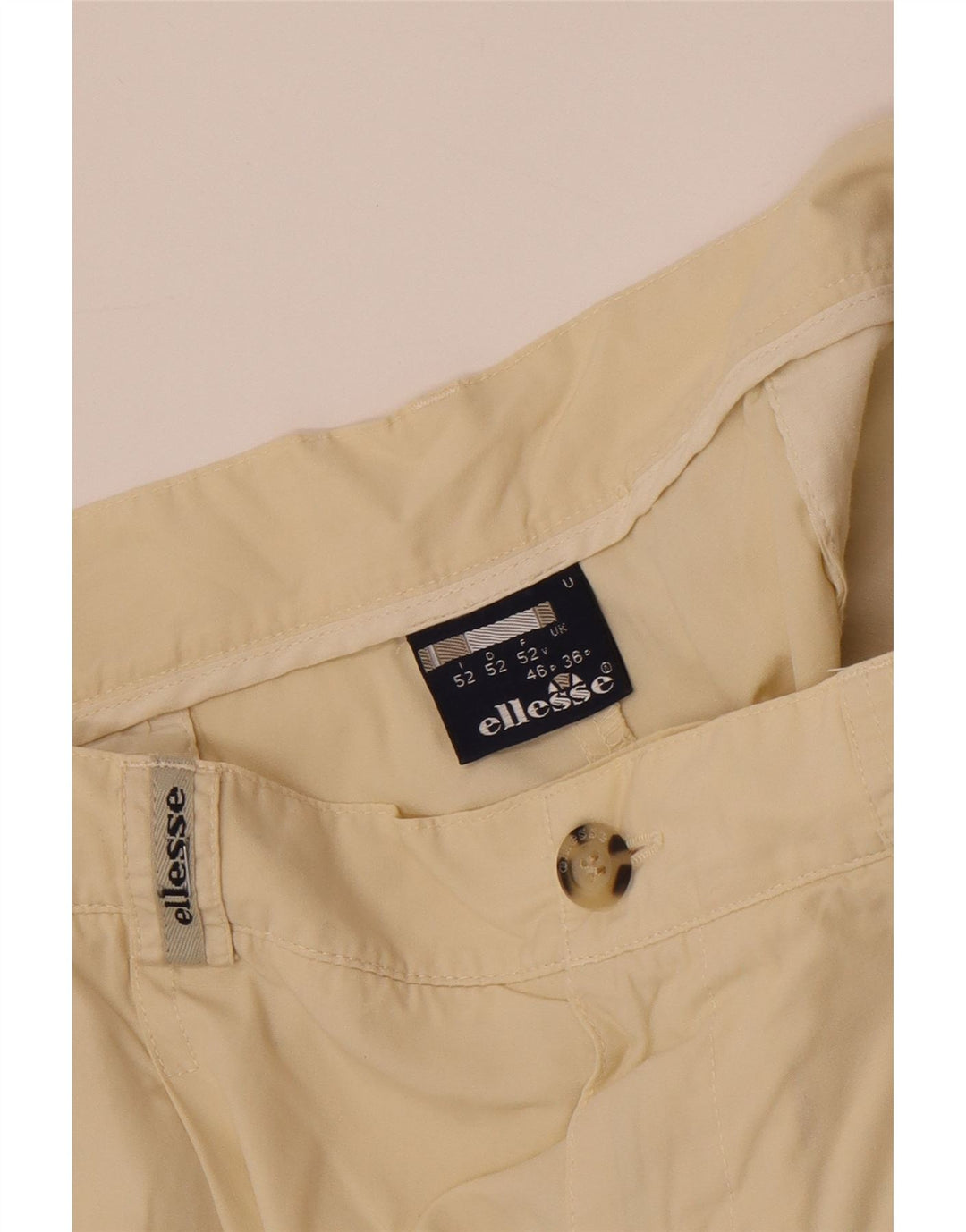 ELLESSE Muške kratke chino hlače s štipaljkama W36 velike bež boje