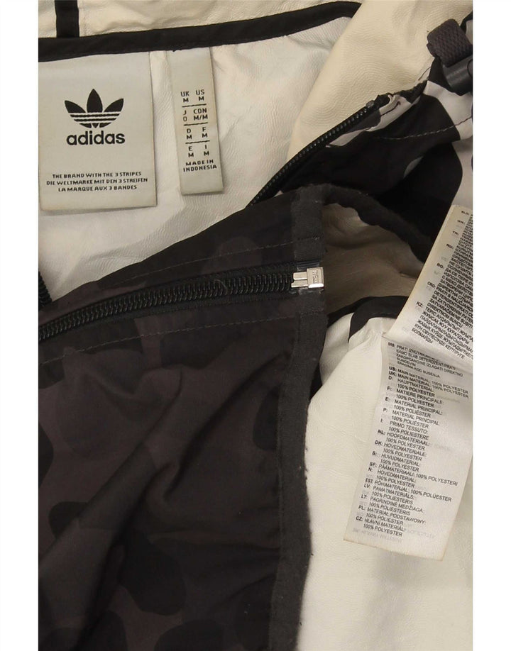 Adidas muška kišna jakna s kapuljačom UK 38 srednje siva kamuflažna poliester