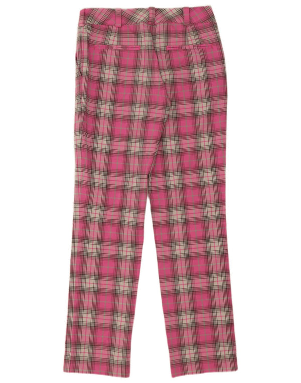 Nike Ženske Dri Fit Straight Chino Hlače UK 8 Male W28 L32 Pink Karirani