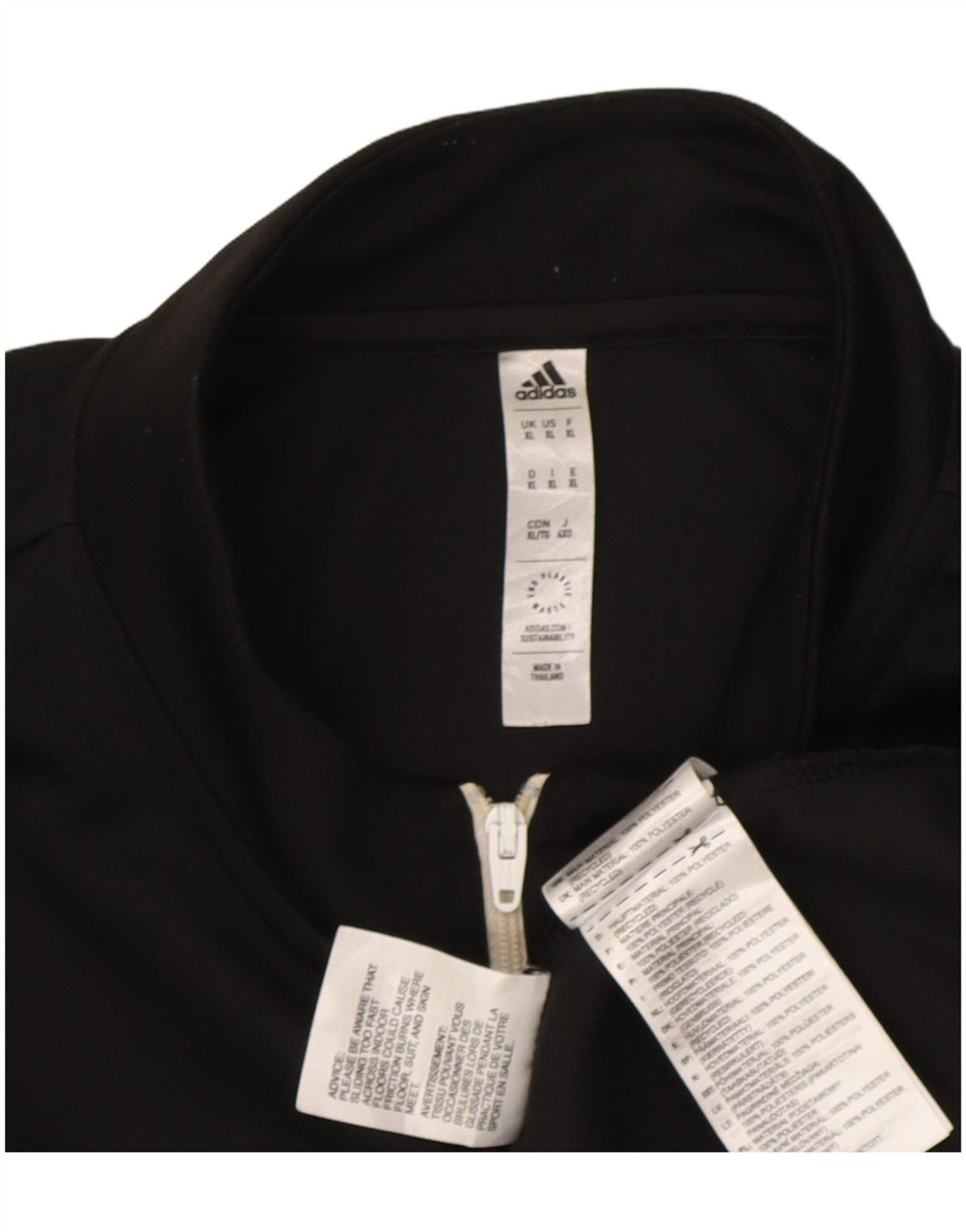 Adidas gornji dio trenirke Aeroready zip izrez XL crni poliester