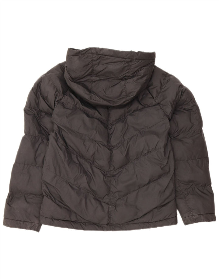 Podstavljena jakna s kapuljačom Nike za dječake 10-11 godina srednje crne boje od poliestera