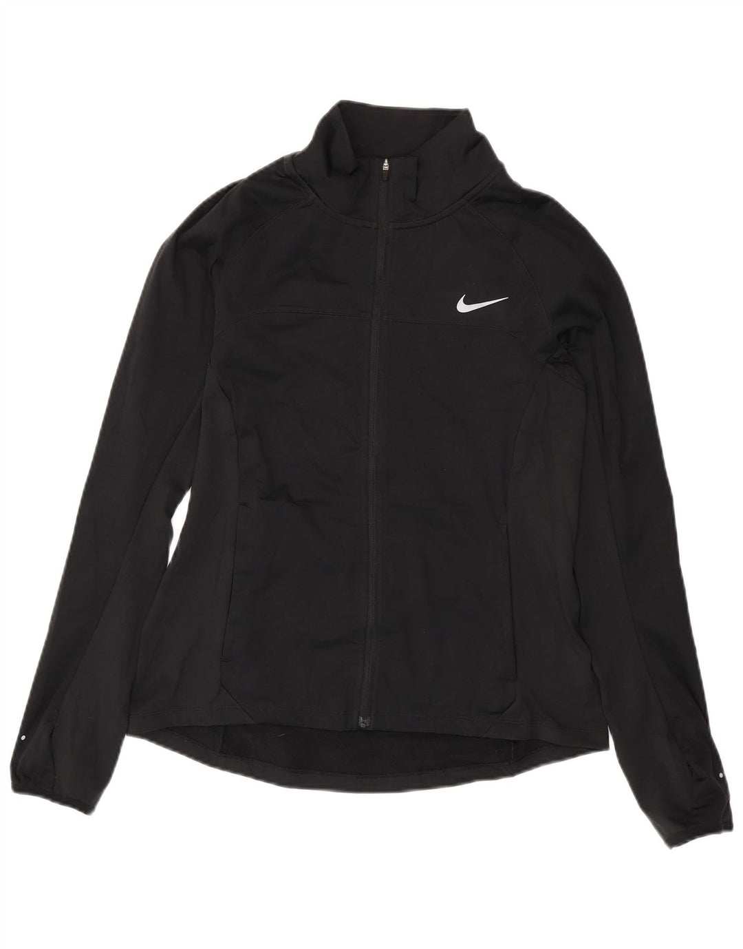 NIKE ženska gornja jakna trenirke UK 14 srednje crni poliester
