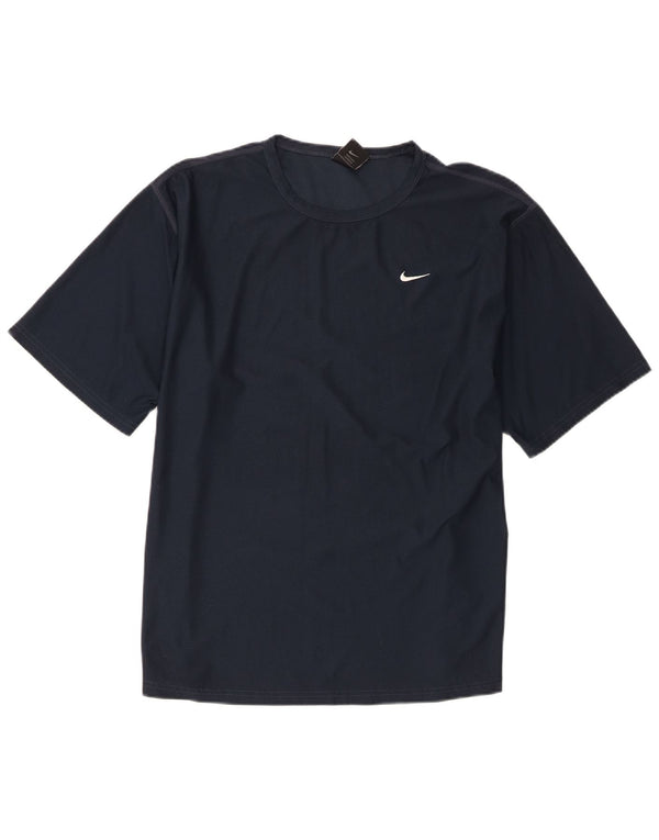 Nike muška majica kratkih rukava UK 42/44 veliki tamnoplavi poliester