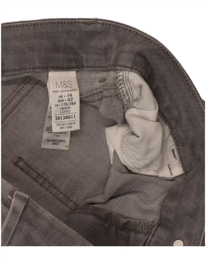 Marks & Spencer ženske ravne traperice UK 14 Large W32 L31 Sivi pamuk