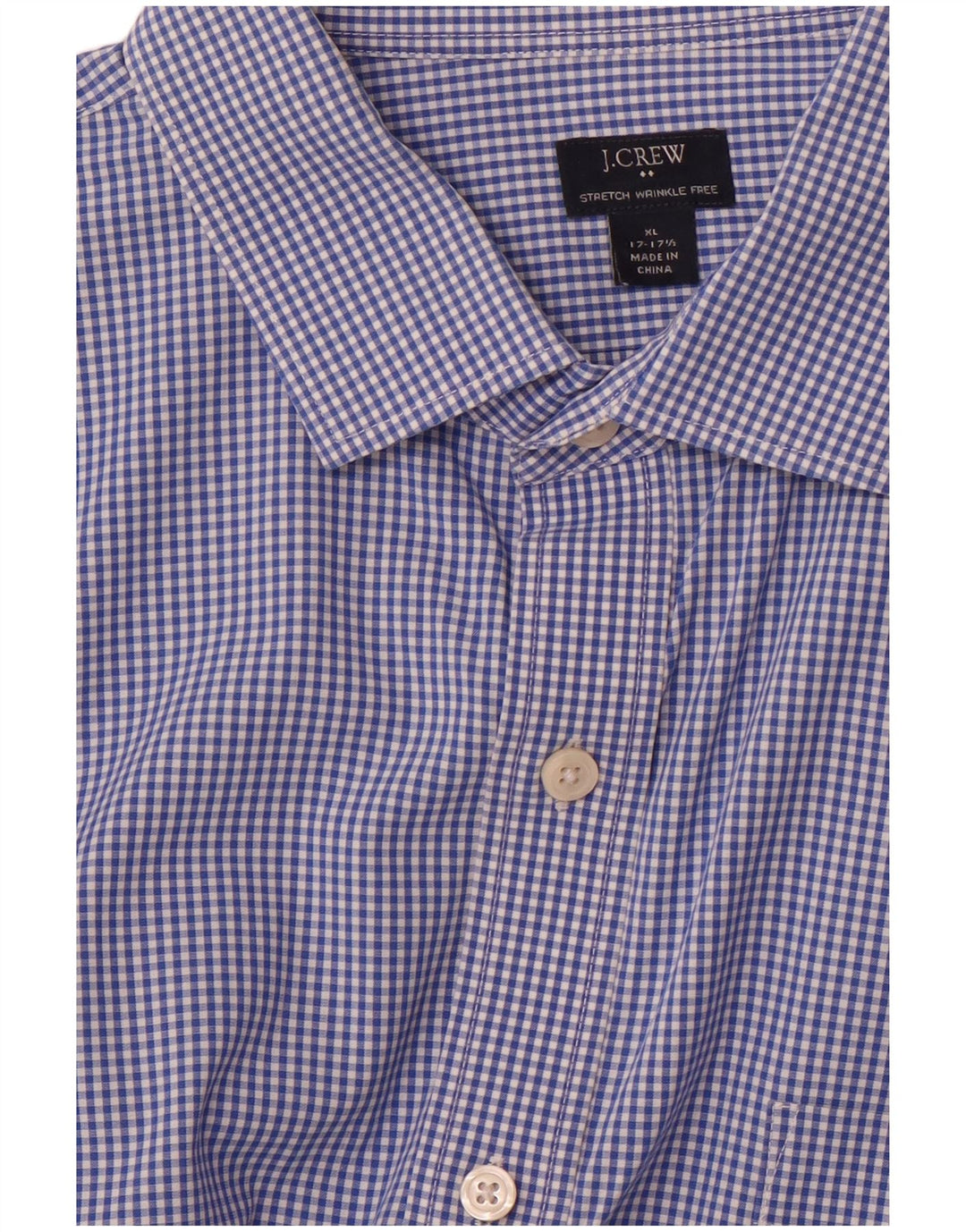 J. Crew muška rastezljiva košulja veličina 17 17/12 XL plavi gingham