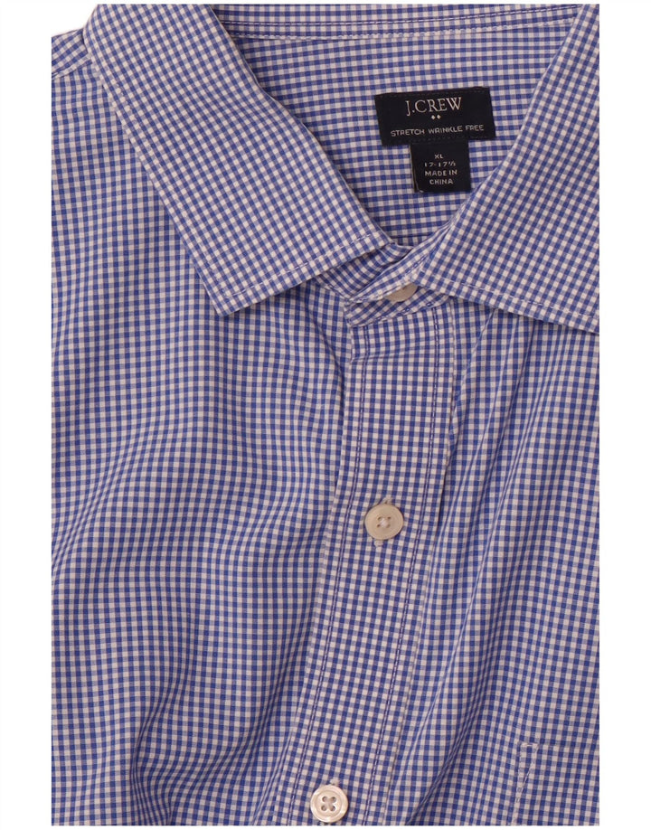 J. Crew muška rastezljiva košulja veličina 17 17/12 XL plavi gingham