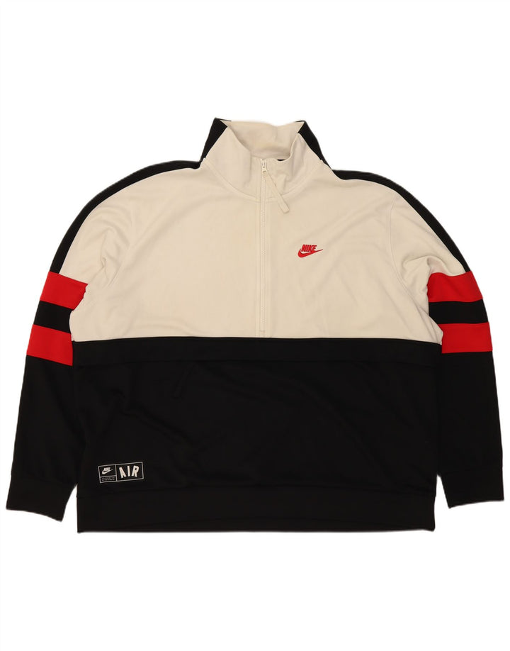 Nike muška majica s 1/4 patentnim zatvaračem 2XL crni poliester u boji