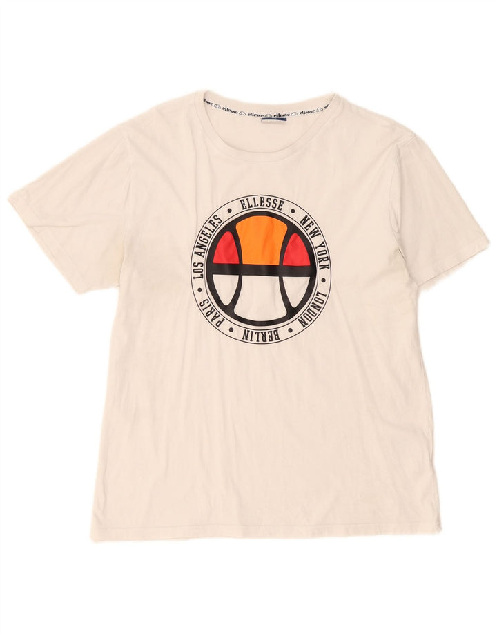 Muška majica kratkih rukava Ellesse Graphic Top XL Bijela