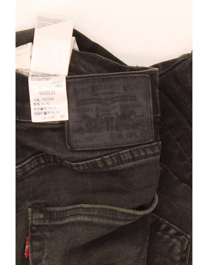 Levi's muške 502 ravne traperice W30 L32 crni pamuk