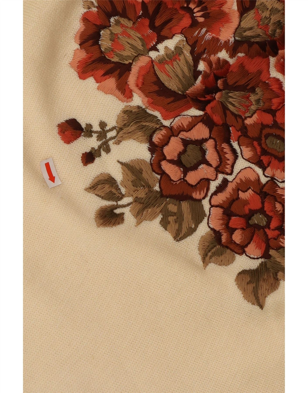 PANCALDI & B ženski džemper s okruglim izrezom UK 16 Veliki prljavo bijeli cvjetni