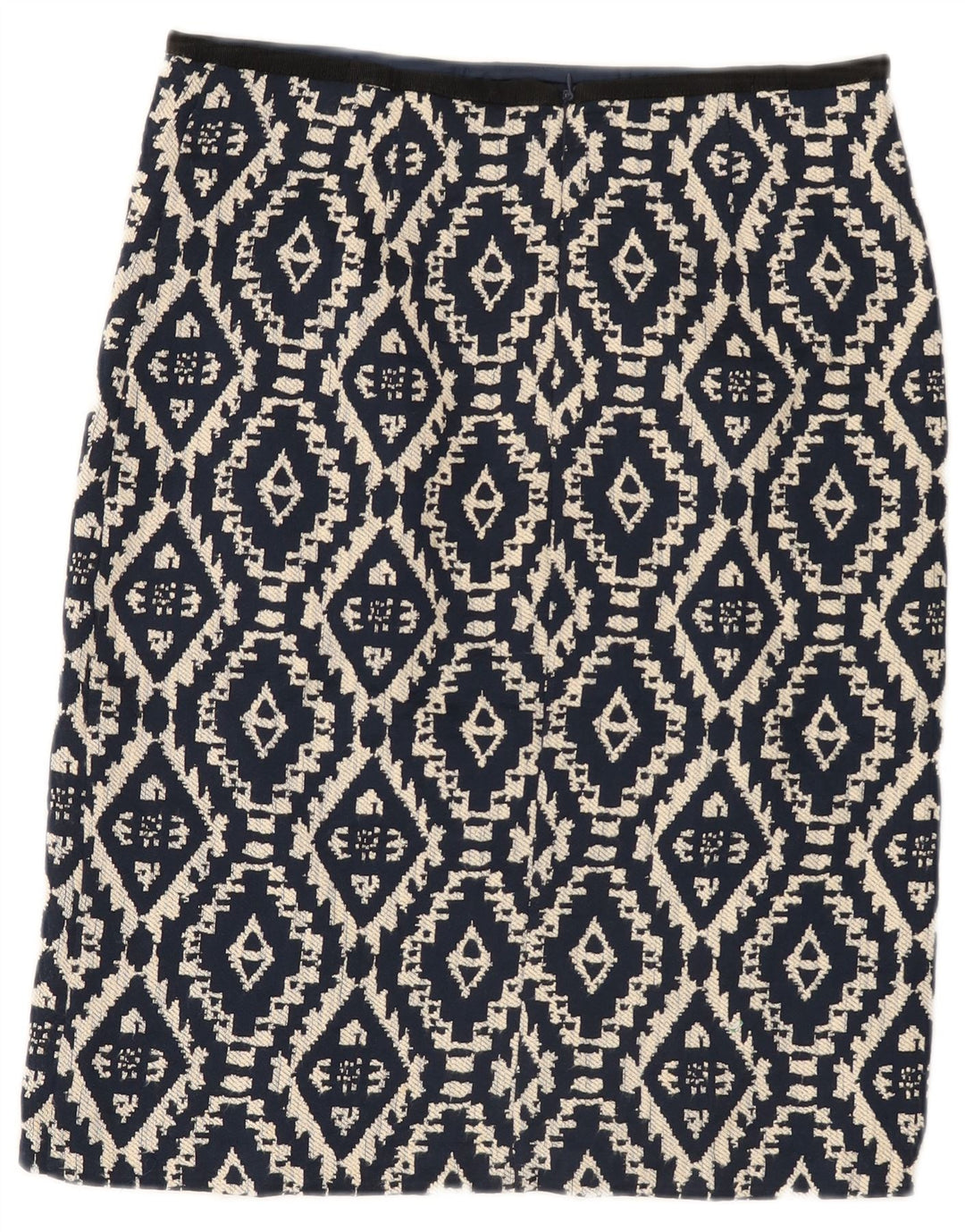 Marks & Spencer ženska ravna suknja UK 12 srednje 30 tamnoplava geometrijska