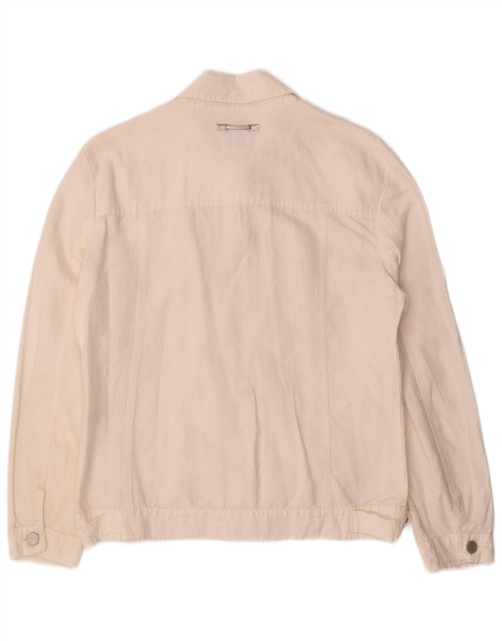 TRUSSARDI JEANS Ženska bomber jakna IT 44 Srednje svijetlo bijeli pamuk