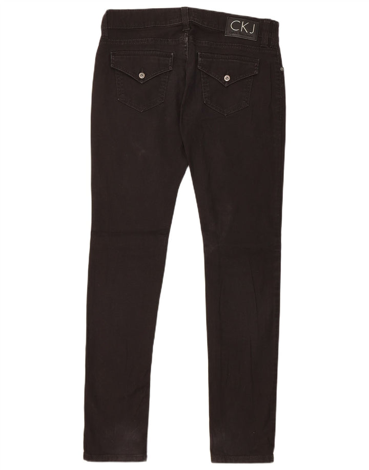 Calvin Klein ženske uske traperice W30 L31 crni pamuk