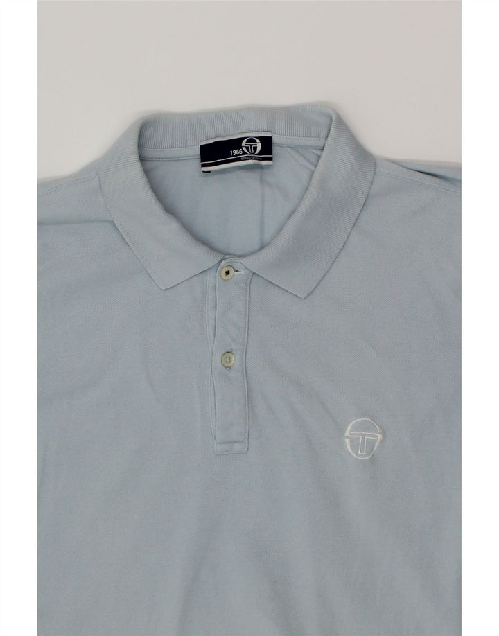 SERGIO TACCHINI Mens Polo Shirt Large Blue Cotton Vintage Sergio Tacchini and Second-Hand Sergio Tacchini from Messina Hembry 