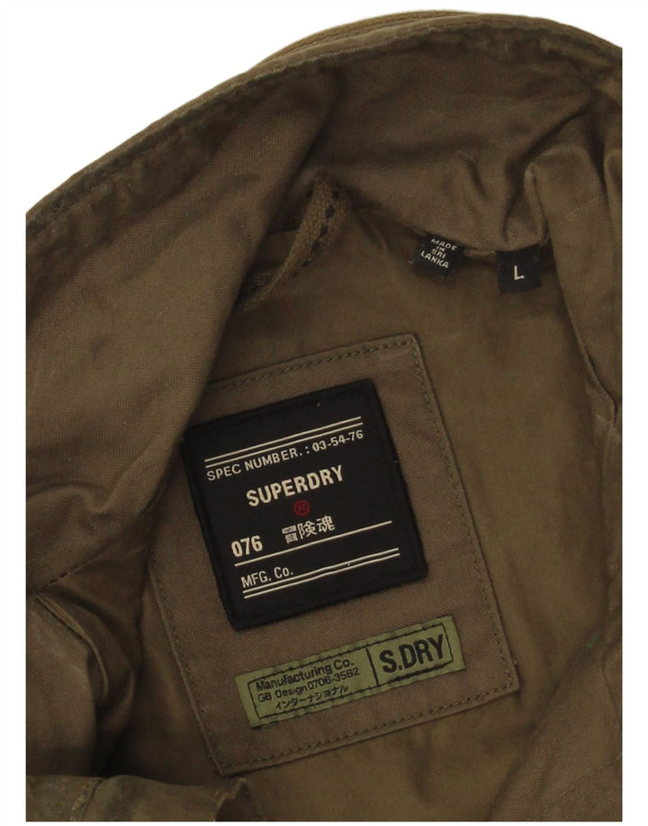 Superdry muška vojna jakna UK 40 Large kaki pamuk