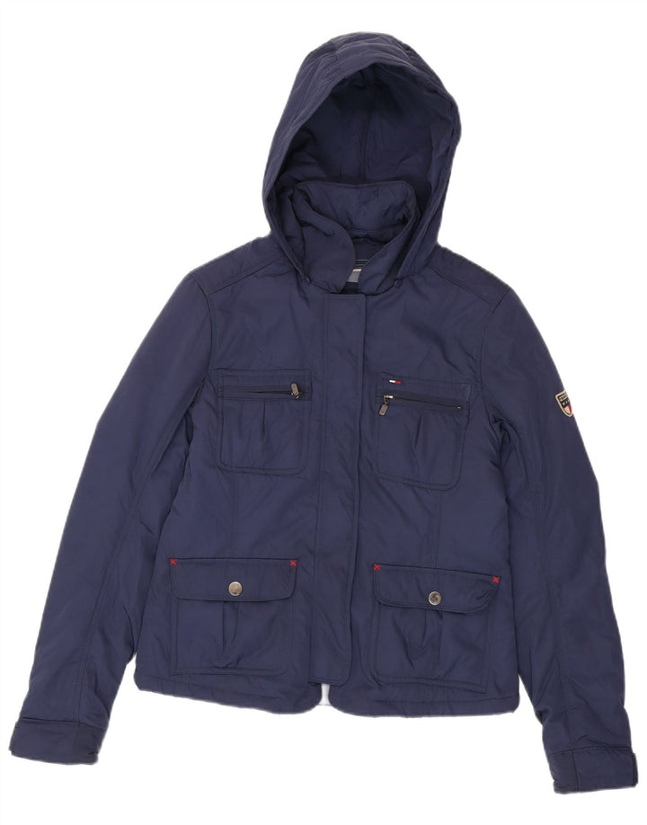 Tommy Hilfiger ženska pomoćna jakna s kapuljačom UK 12 srednje tamnoplava