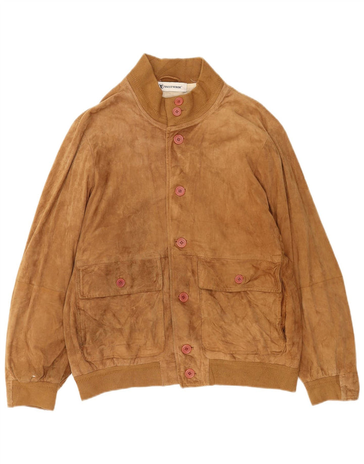 Valle Verde muška bomber jakna od brušene kože IT 50 velika smeđa koža