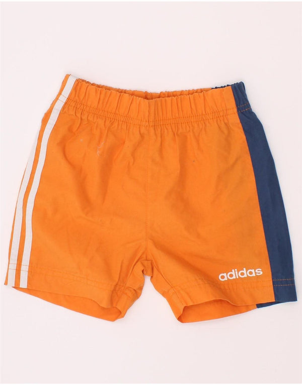 Adidas kratke sportske hlače za dječake s grafičkim motivima 6-9 mjeseci narančaste boje