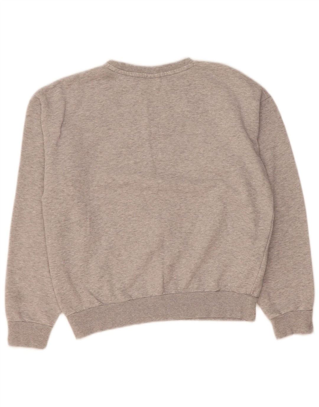 PUMA Womens Oversized Graphic Sweatshirt Jumper UK 10 Small Grey Cotton