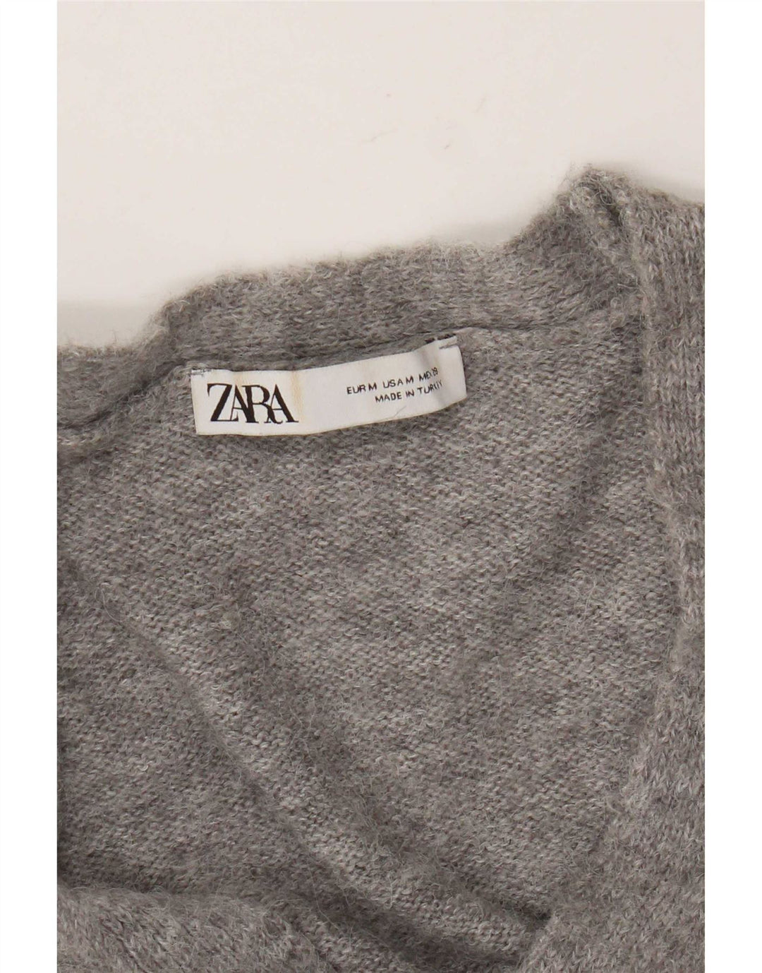 Zara ženski kratki kardigan pulover UK 14 srednje sivi