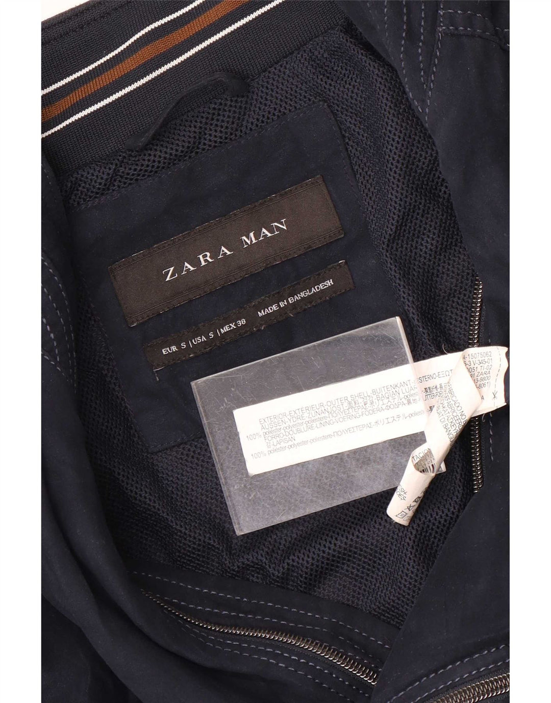 Zara muška bomber jakna UK 36 mala tamnoplava poliester