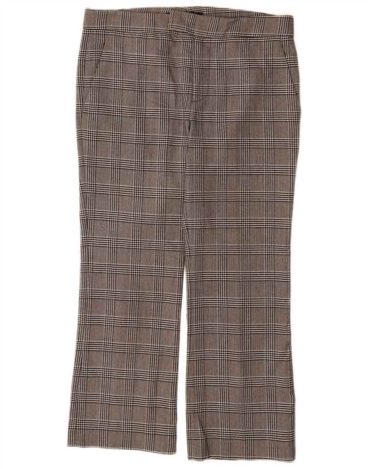 Zara ženske hlače ravnog odijela EU 38 male W32 L26 sivi karirani poliester