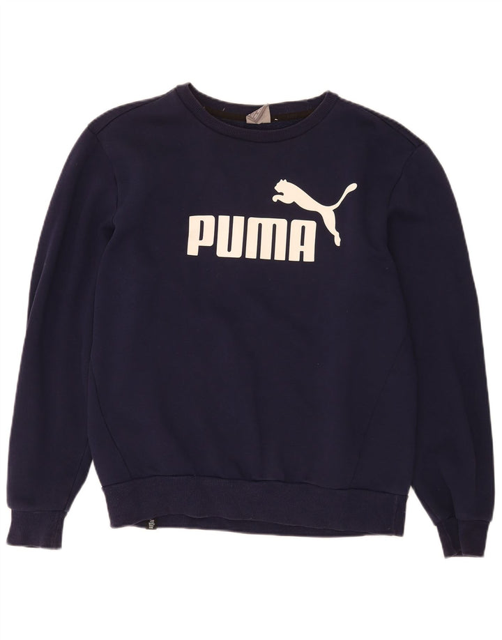 Puma muška trenirka s motivima srednje plave boje, pamuk
