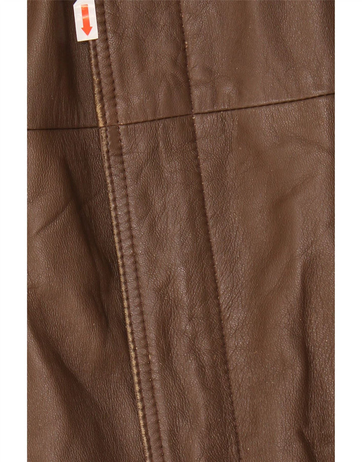 Vintage muška kožna jakna IT 52 XL smeđa koža