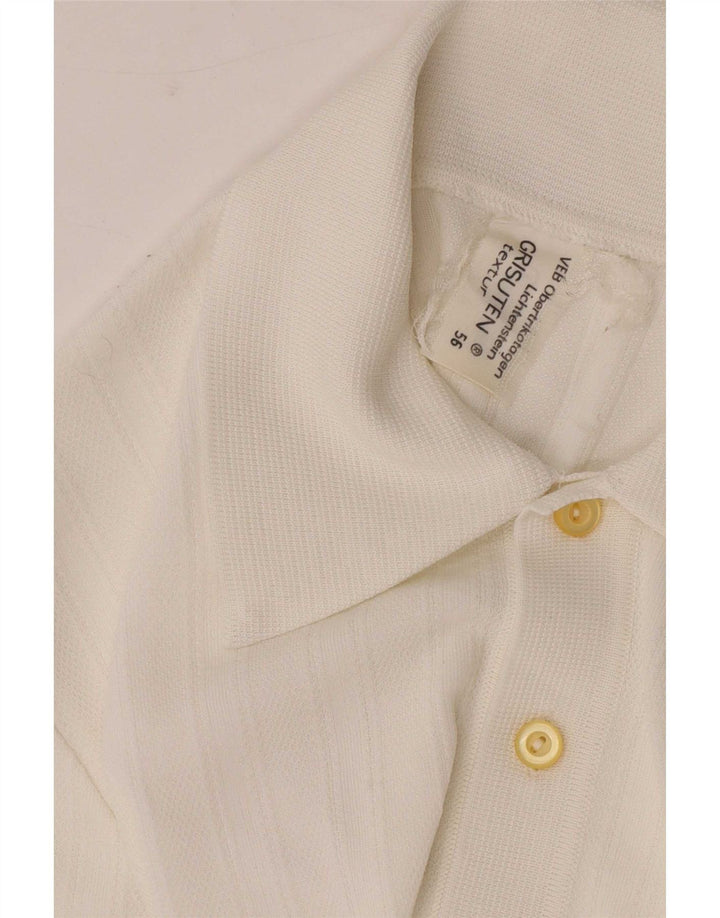 Vintage muška polo majica srednje bijele sintetike