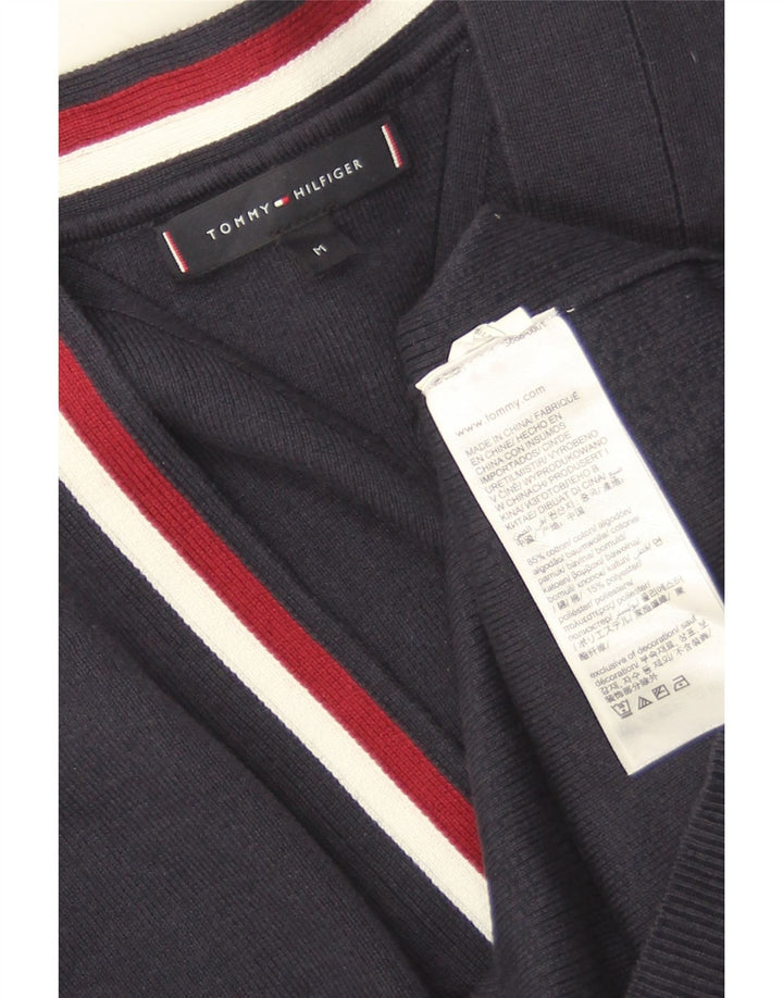 Tommy Hilfiger muški kardigan pulover srednje tamnoplave boje pamuka