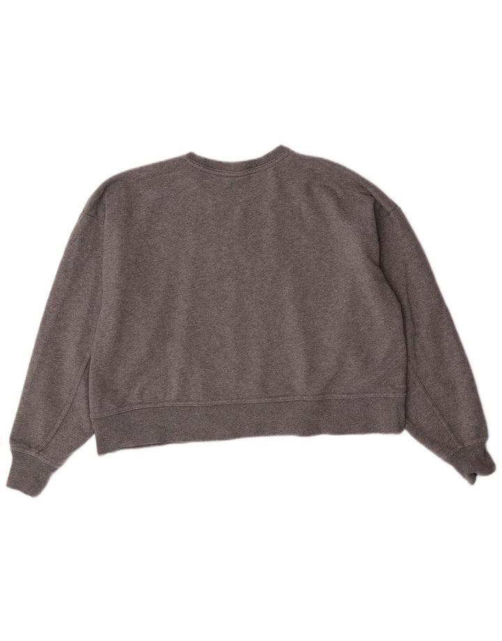 Nike Ženski Dri Fit Graphic Oversized Sweatshirt Jumper UK 10 Small Gray