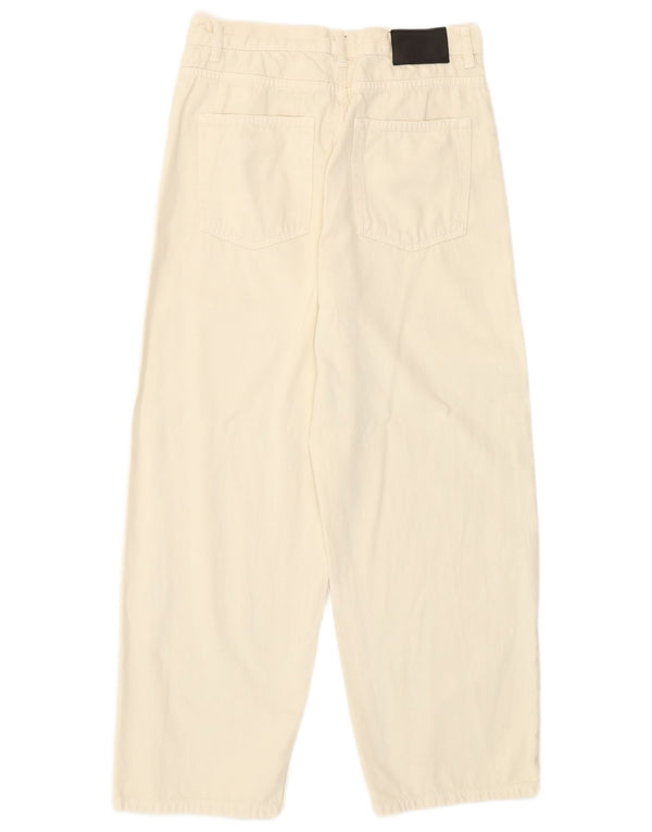 Stefanel kratke široke traperice visokog struka W28 L26 Off White