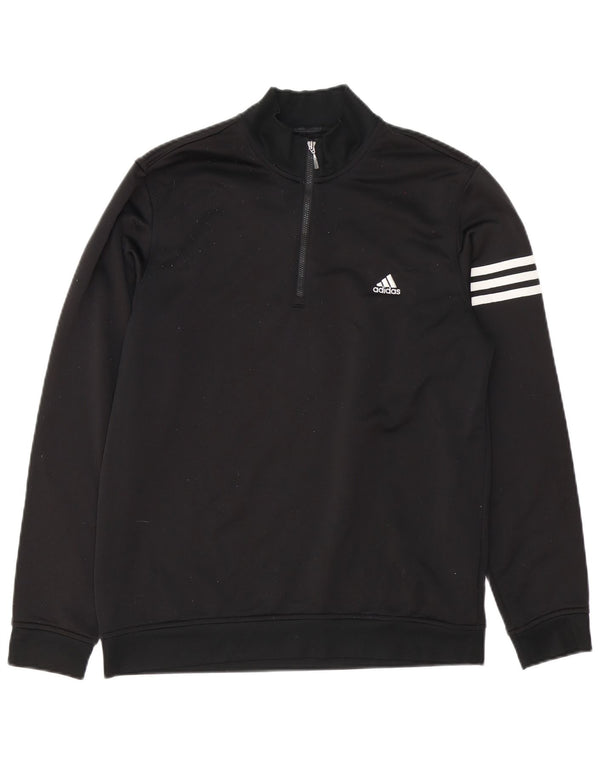 Adidas muška trenirka Climalite s izrezom i patentnim zatvaračem Srednji crni poliester