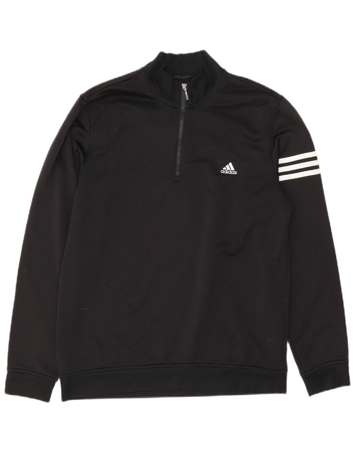 Adidas muška trenirka Climalite s izrezom i patentnim zatvaračem Srednji crni poliester